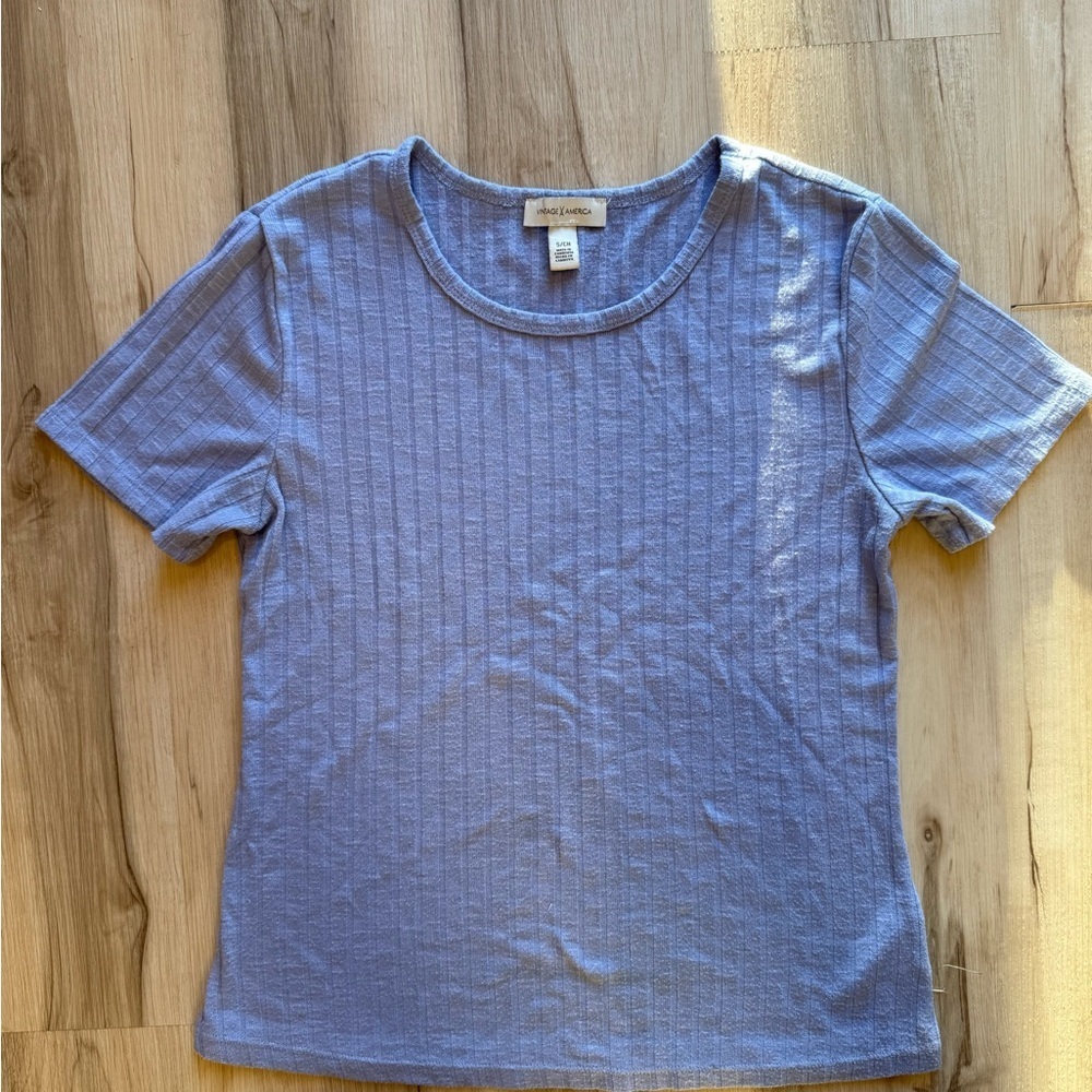 Vintage America Light Blue Short Sleeve Tee